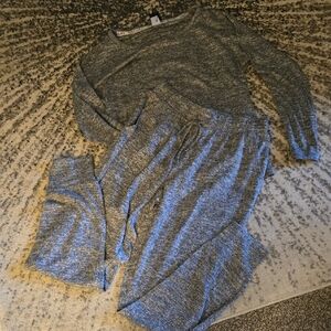 NWT Badgley Mischka Pajama Set in Charcoal Gray